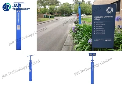 JR321-SC-SP soldrivna nödtelefoner installerade i Macquarie University Villag...